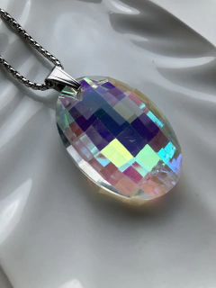 Piedra Cristal Tornasol Ovalo