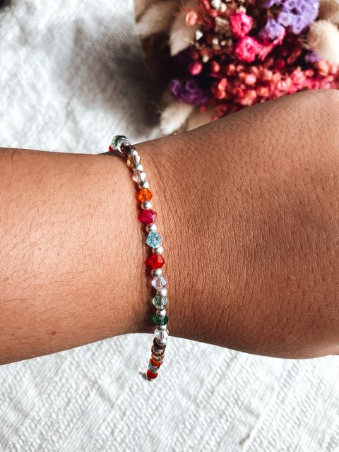 Pulsera bolitas de colores - comprar online