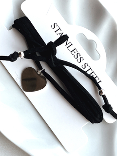 Choker Gamuza corazón - comprar online