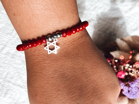 Pulsera roja con estrella - comprar online
