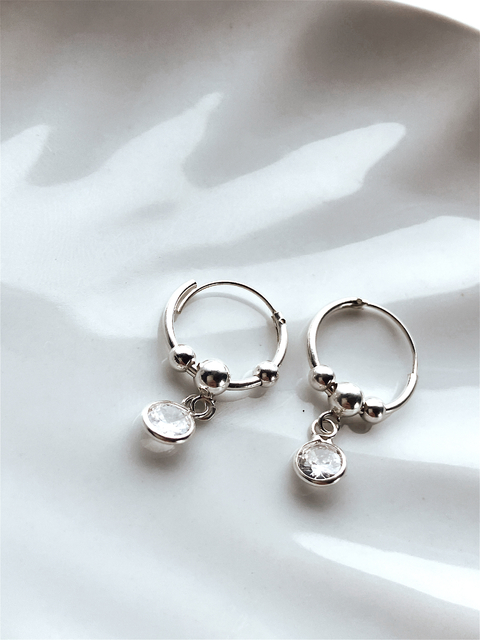 Argollitas Bolitas y Cubic colgante 213