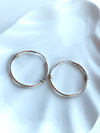 Argollas plata y oro 3cm 526