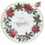 PLATO DE POLIPAPEL 17cm FLOR DE NAVIDAD x 6 unidades DPC038-2