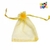 BOLSA DE ORGANZA DORADA 9x12cm x12un.