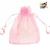 BOLSA DE ORGANZA ROSA 15x20cm x12un.