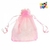 BOLSA DE ORGANZA ROSA 9x12cm x12un.