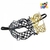 ANTIFAZ BICOLOR METALICO *BLACK & GOLD* - PLATINUM