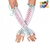 MUÑEQUERAS DE ANTEBRAZO BLANCAS CON CORDONES FLUO - comprar online