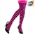 MEDIAS BUCANERAS RAYADAS NEGRAS Y ROSAS 68cm - comprar online