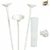 PALITO PARA GLOBOS CON SOPORTE x 42cm - Bolsa x 25un. BLANCO