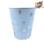 VASO DE POLIPAPEL CELESTE LUNARES PLATEADOS x 6 unidades