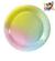 PLATO DE POLIPAPEL 17cm COLOR *PASTEL MULTICOLOR* x 6 un