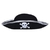 GORRO PIRATA NIÑO BORDE PLATA