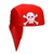 GORRO PIRATA ROJO (BANDANA CON CALAVERA)