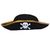 GORRO PIRATA ADULTO BORDE DORADO