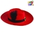 GORRO MOSQUETERO ROJO PLUMA NEGRA