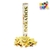LANZAPAPELES CAÑON 40 CM DORADO