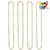 COLLAR DE CUENTAS DORADO 80cm (set x 4 unidades)