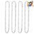 COLLAR DE CUENTAS PLATEADO 80cm (set x 4 unidades)