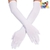GUANTES DE DAMA/ CHARLESTON BLANCOS 55cm (par)