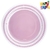 PLATO POLIPAPEL 17cm PERLADO CORONA ROSA x 6 un