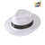 SOMBRERO PLASTICO GANGSTER BLANCO