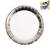 PLATO DE POLIPAPEL 17cm BORDE PLATEADO x 6 un