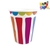 VASO DE POLIPAPEL MULTICOLOR x 6 unidades