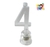 VELA NUMERO LUMINOSO LED Nº 4 con 4 velitas