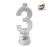 VELA NUMERO LUMINOSO LED Nº 3 con 4 velitas