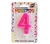 VELA NUMERO ROSA BRILLOS Nº4