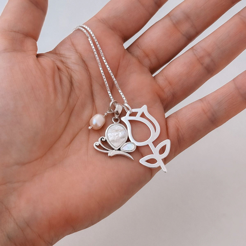 PINGENTE BORBOLETA MADREPEROLA