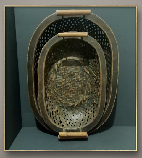 JOGO DE BANDEJAS EM BAMBÚ DA ÍNDIA OVALADA - 4567-50/RP