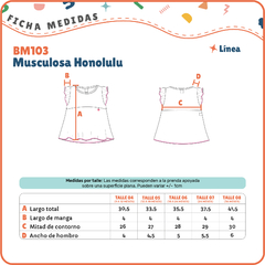 BM103 - Musculosa Honolulu morley en internet