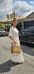 Vestido linho babados Brunah off - loja online