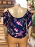 BLUSA AZUL ESTAMPA FUCSIA en internet