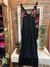 Vestido largo negro con bordados en internet