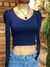 CAMISETA AZUL MARINO CORTE ESPEJO en internet