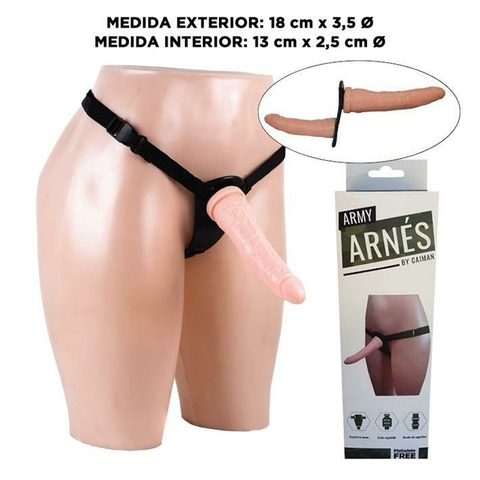 Arnes con dos dildos bananin - comprar online