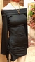 VESTIDO NEGRO CUELLO BOTE - comprar online