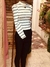 POLERA BLANCA CON RAYAS NEGRAS - OROZCAS