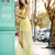 Vestido amarillo largo - tienda online