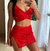 TOPS ROJO DE LENTEJUELAS X - comprar online