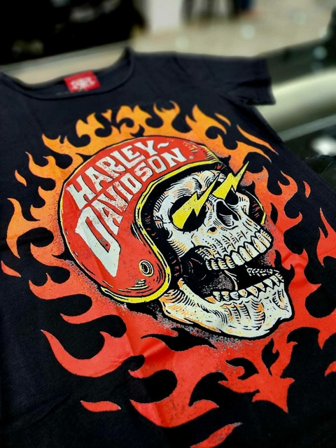 Baby Look Harley Helmet Skull