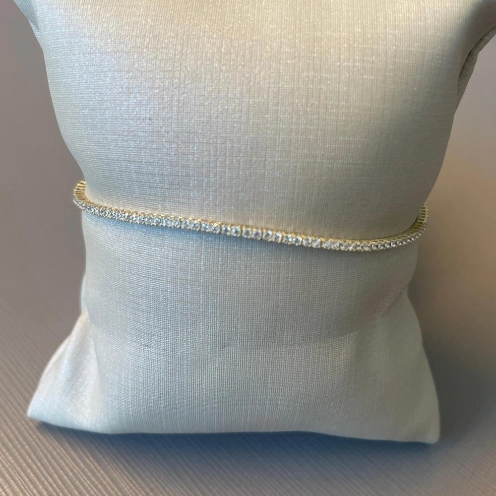 Pulseira Riviera Ouro 18K/750 Zircônia