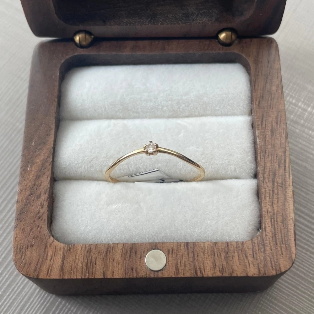 Anel Solitário Ouro 18K/750 Zircônia
