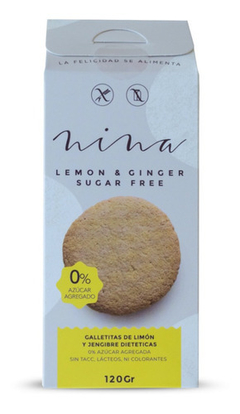 Galletitas Nina sin TACC sin Azúcar (Limón y Jengibre/Vainilla) - comprar online