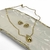 Conjunto colar + brinco folheado a ouro - Mini curved