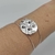 Bracelete vazado - Circulo martelado com bolhas folheado - comprar online