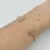 Bracelete fino - 2 Fileira de strass folheado - comprar online